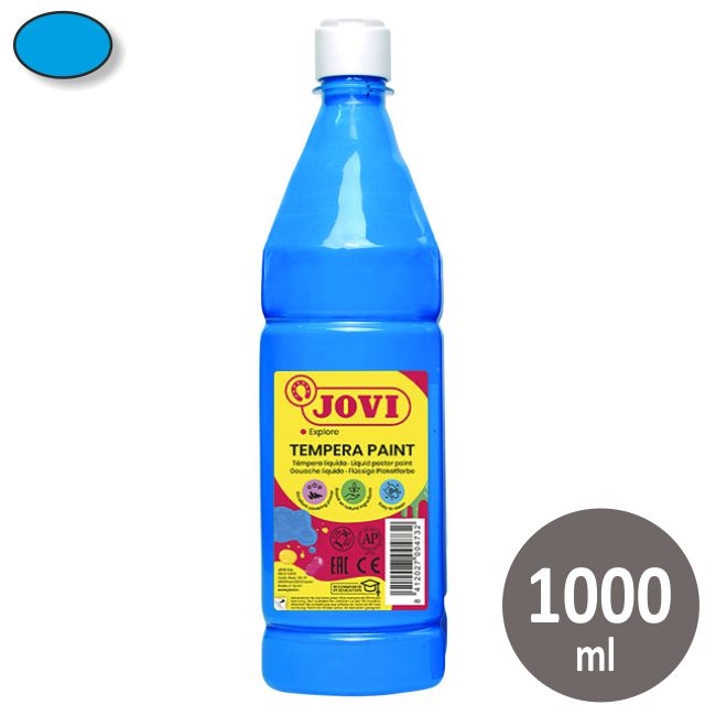 Comprar Tempera líquida Jovi 1000 ml 1 litro azul cyan 511-21
