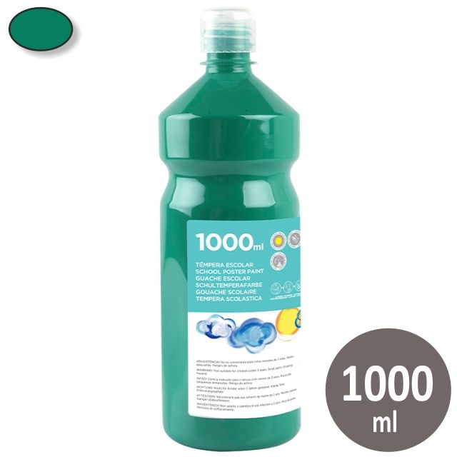 Comprar Tempera escolar líquida Liderpapel TP37,1 Litro Verde oscuro