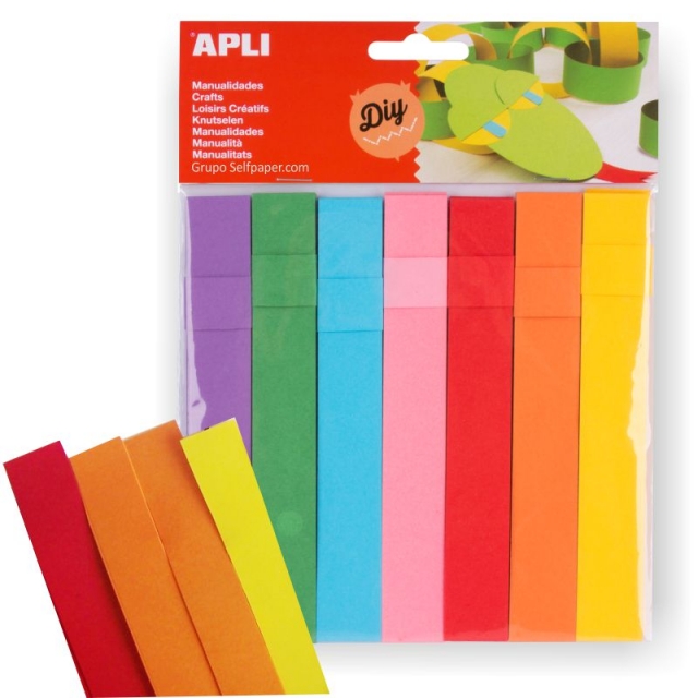 Comprar Apli 16828, Tiras papelitos de colores para manualidades.