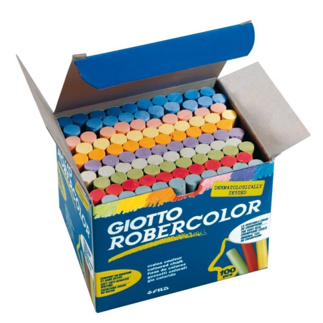 Comprar Tizas Giotto Robercolor antipolvo colores surtidos, caja 100