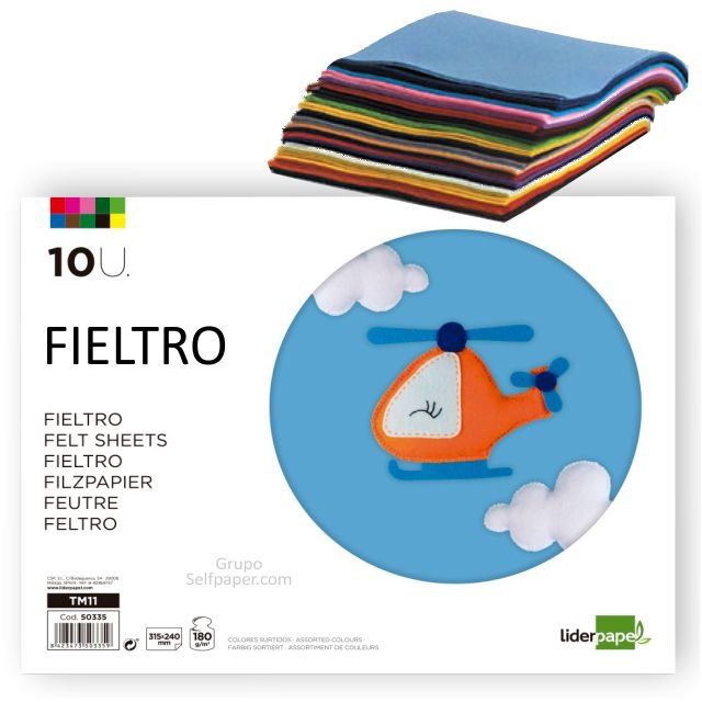 Comprar Bloc Trabajos Manuales Fieltro folio A4+ colores surtidos