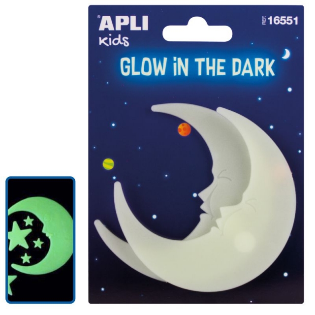 Comprar Luna luminiscente Apli brillo en oscuridad, Pack 2 uds