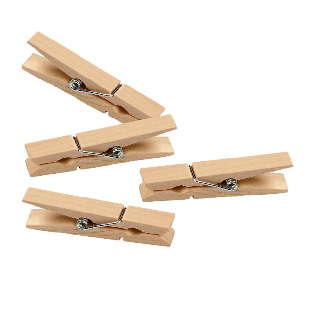 Pinzas mini madera natural 25 mm. Creativity International CIL-WQ8710 —  latiendadelmaestro