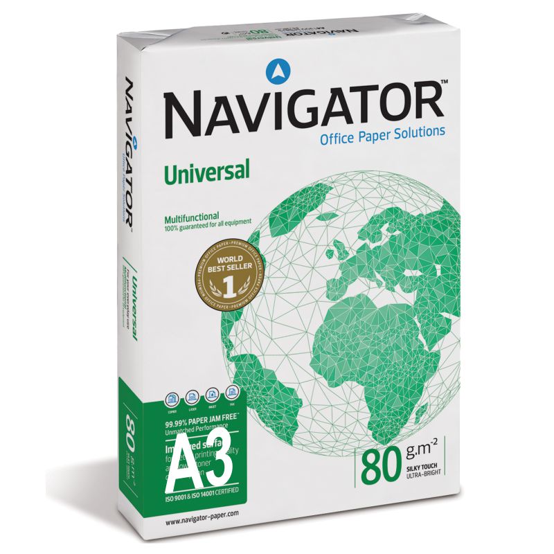 Comprar Papel Din A3 Navigator universal 80 gramos
