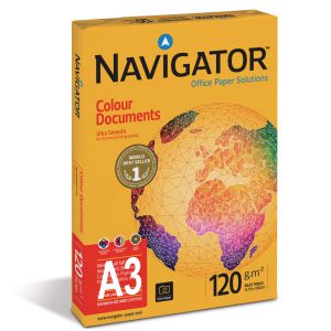 Papel Din A3 120 gramos Navigator colour documents 500 hojas