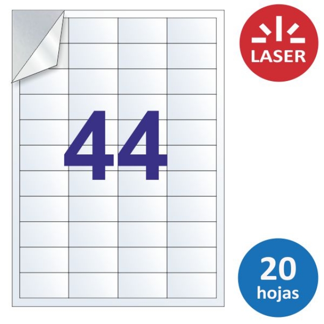 apli 01223 etiquetas transparentes laser 44x