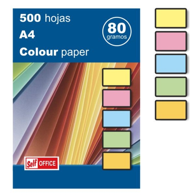 apli 15285 papel colores claros 500 hojas