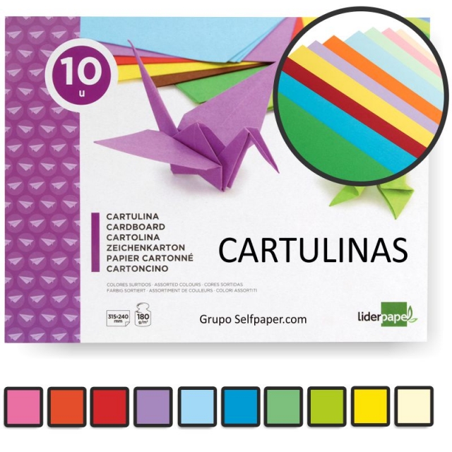 Comprar Block de cartulinas de colores surtidos tamao Folio 10 hjs