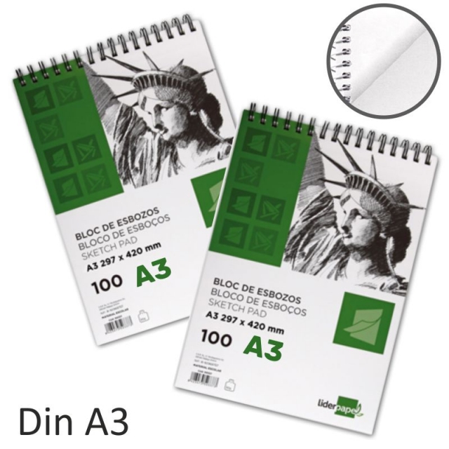 Comprar Block de dibujo Esbozo Din A3 Liderpapel, 100 Hjs 90 grs