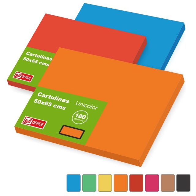 Comprar Cartulinas 50x65 cms grandes colores vivos unicolor naranja