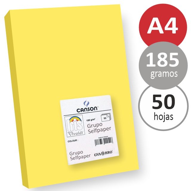 Comprar Cartulinas Din A4 Folio Canson color amarillo claro limón