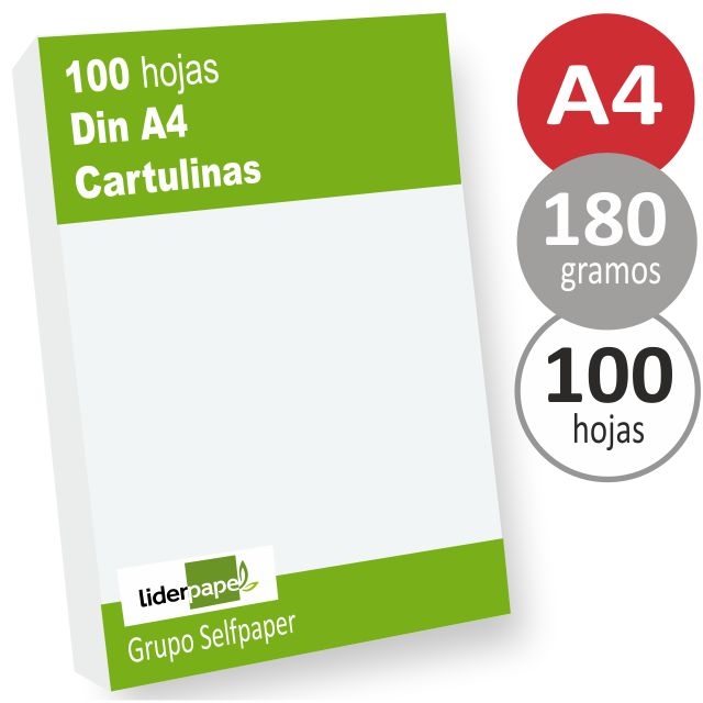 50 láminas Cartulina blanca DIN A4 300gr 0.5 mm, Cartón gráfico