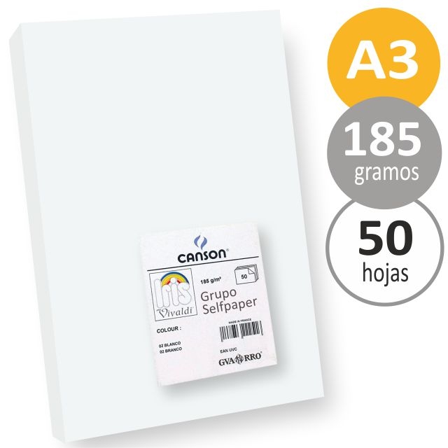 Comprar Cartulina Guarro Din A3 Blanco 185 Gr Paquete 50 Hojas