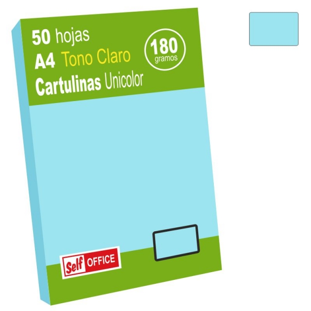 Comprar Cartulinas Din A4 Folio Azul Claro, azul cielo, 50 hjs
