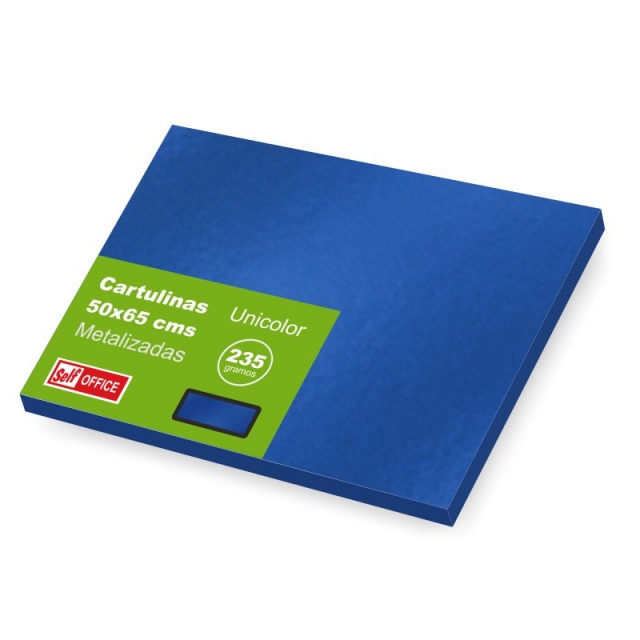 Comprar Cartulinas Metalizadas Azules Grandes 50x65 - 15438