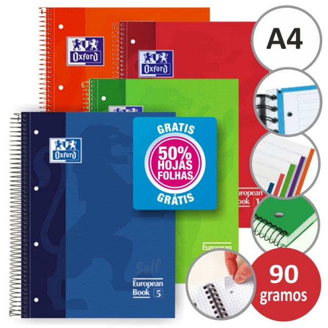 Comprar Blocks cuadernos Oxford 120 hojas 50% Gratis European 5