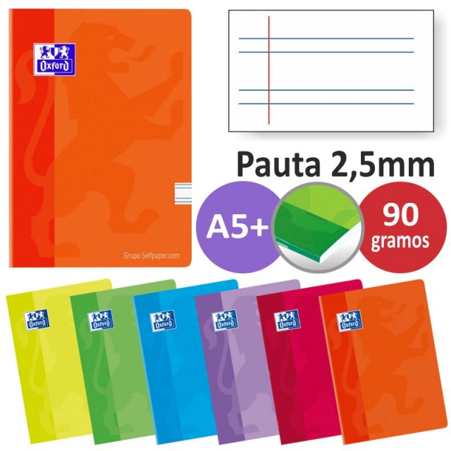 Comprar Libretas Oxford Pauta estrecha, 2 rayas 2,5 mm, A5 cuartilla