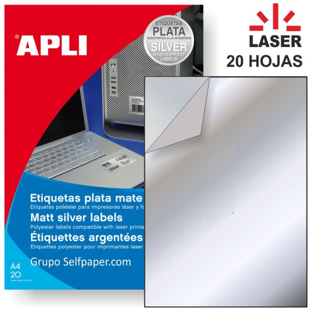 Comprar Etiqueta Poliester adhesivo laser Plata - agua e Intemperie