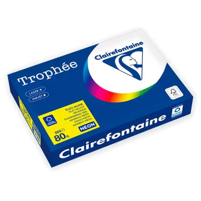 folios papel a4 color amarillo fluorescente neon