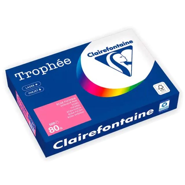 folios papel color clairefontaine trophee fucsia