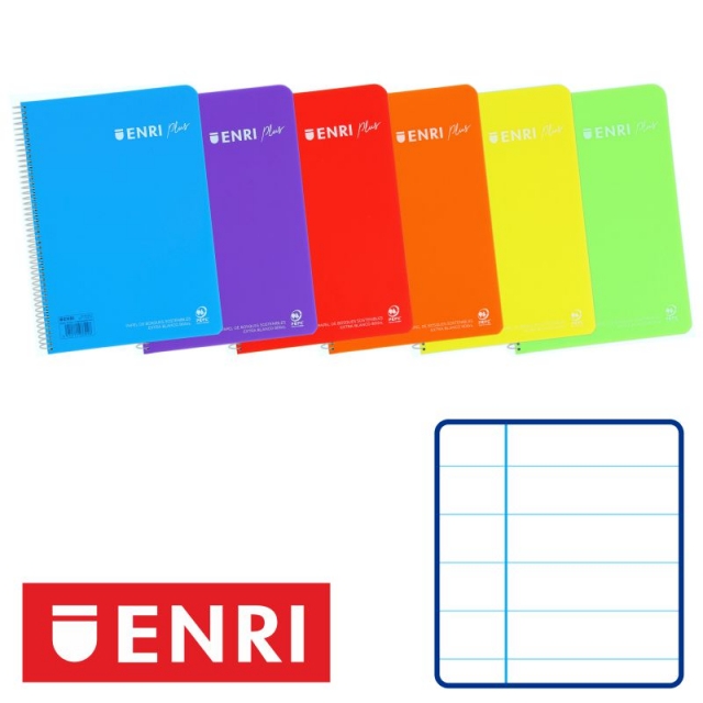 libreta enri plastico 1 raya horizontal 400133584