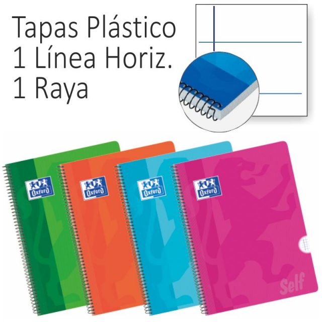 Comprar Cuadernos Oxford, libretas 1 raya, 1 linea tapas plstico