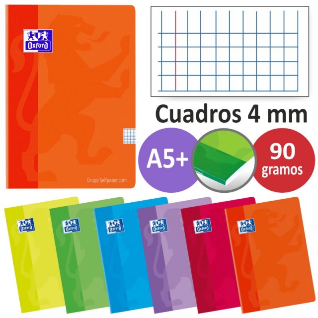 Comprar Cuadernos Oxford grapas, Din A5 cuartilla, cuadros 4 mm