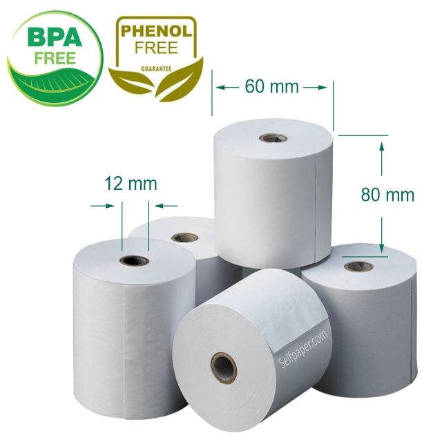 pack 8 rollos termicos 80x60x12 sin bisfenoles