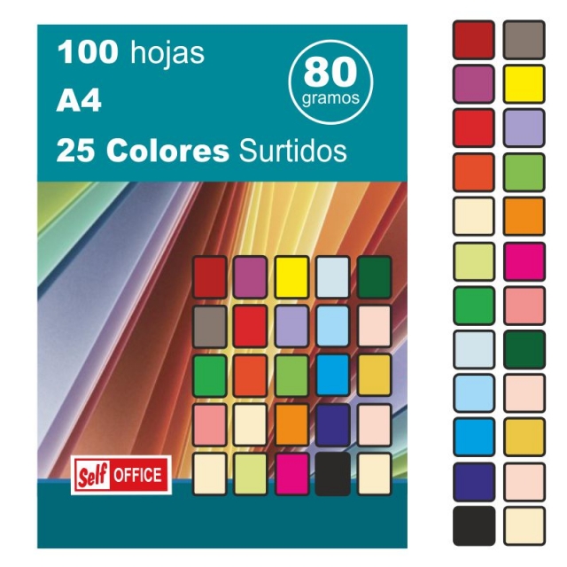 papel 25 colores liderpapel 50332 pc 62