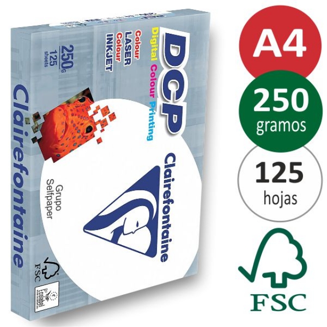 Comprar DCP Clairefontaine Folios A4 250 gramos, Papel Din A4