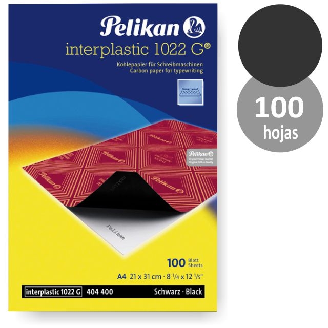 Comprar Papel carbón calco Pelikan negro, para máquin, 100 hjs