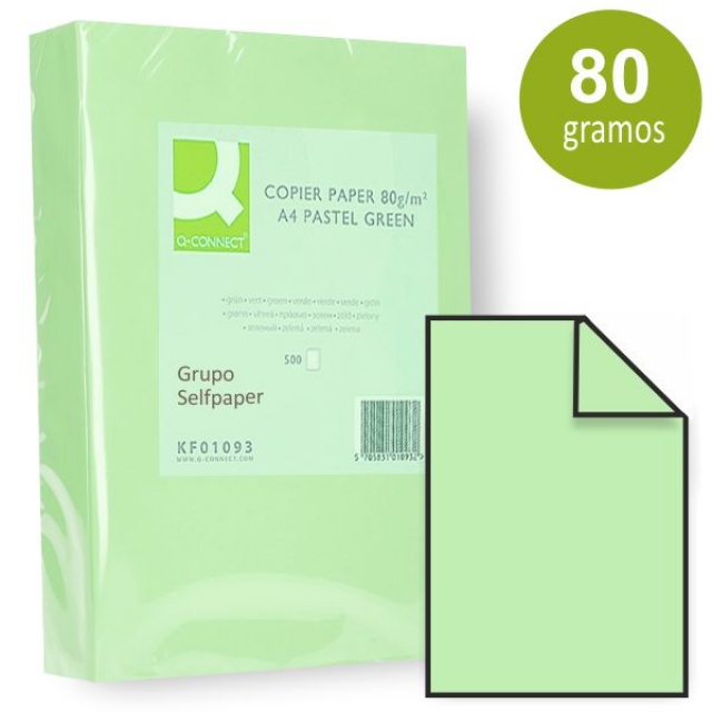 Comprar Papel color verde clarito esmeralda Din A4, 500 hjs, 80 grs.