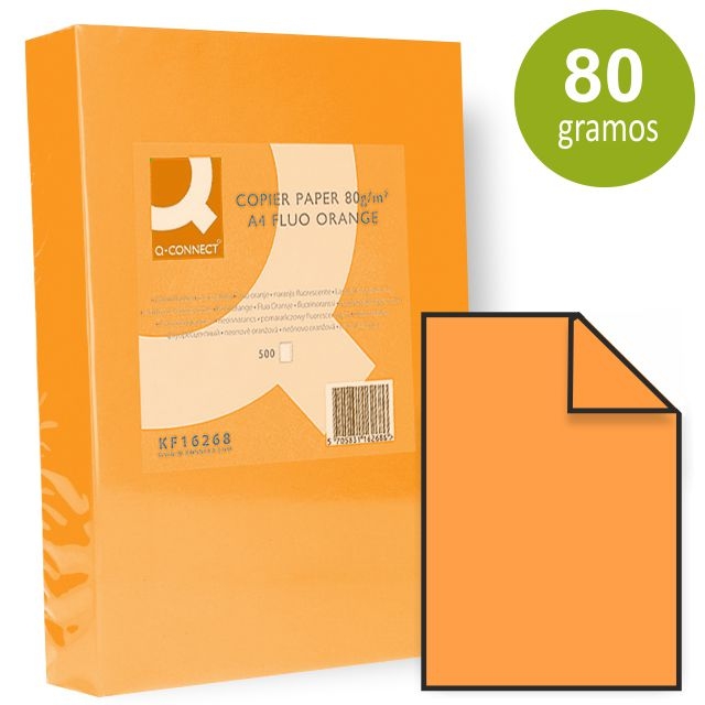 Comprar Papel Din A4 naranja fluorescente, nen, 500 Hojas