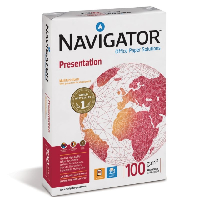 Comprar Papel Din A4 100 gramos, Navigator Presentation 500 Hojas