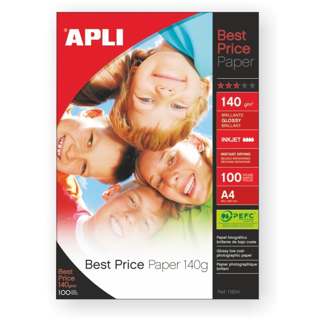 papel fotografico din a4 economico apli 11804