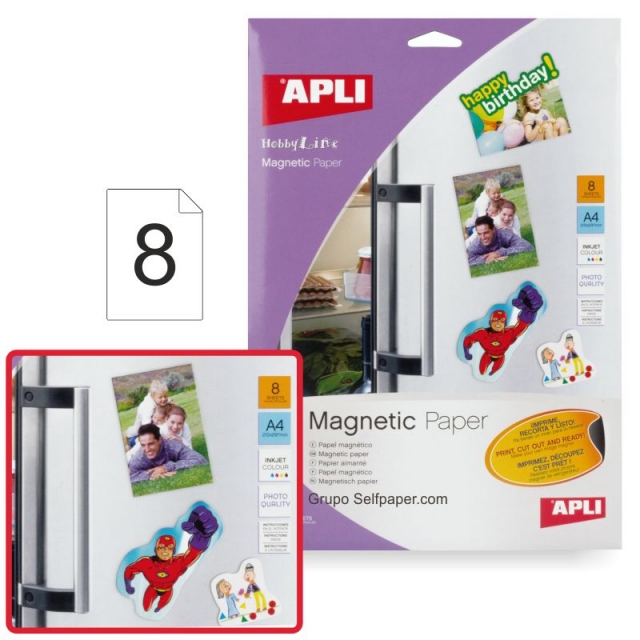 Comprar Papel imantado impresora Apli 10245 magntico 8 hojas