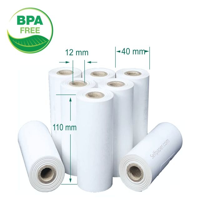 papel termico 110x40x12 rollos sin bpa