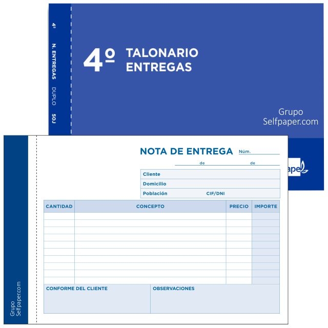 talonario liderpapel entregas t 229, t 49 duplicad