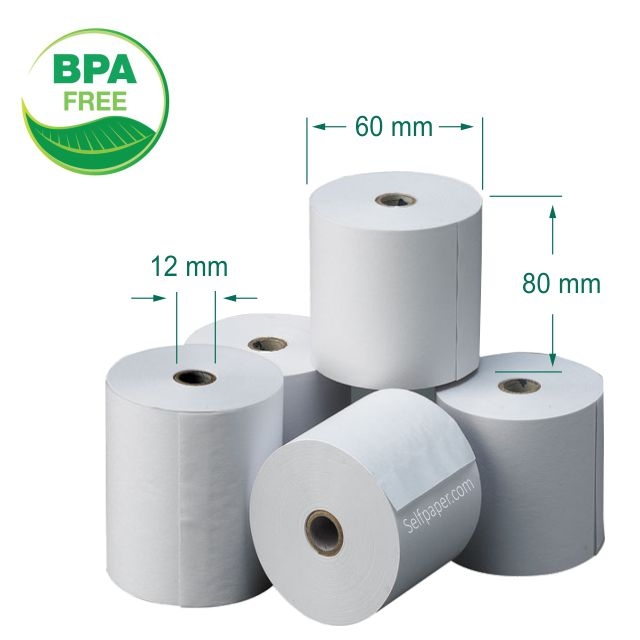 tamano rollos papel impresora termico 80x60