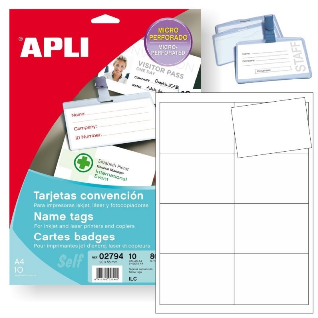 Comprar Tarjetas convencin Precortadas para impresora Apli