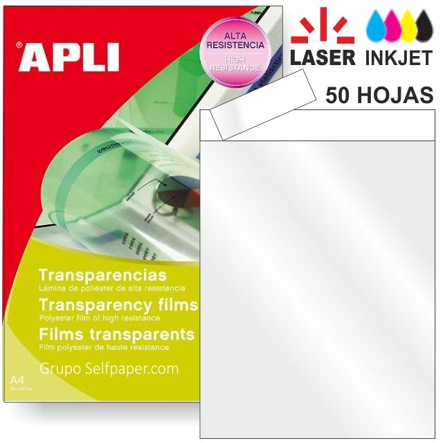 Comprar Transparencias impresoras Láser, Inkjet Banda Superior