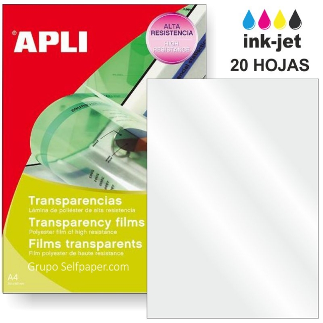 Comprar Transparencias impresora ink-jet Blister 20 Hojas Din A4