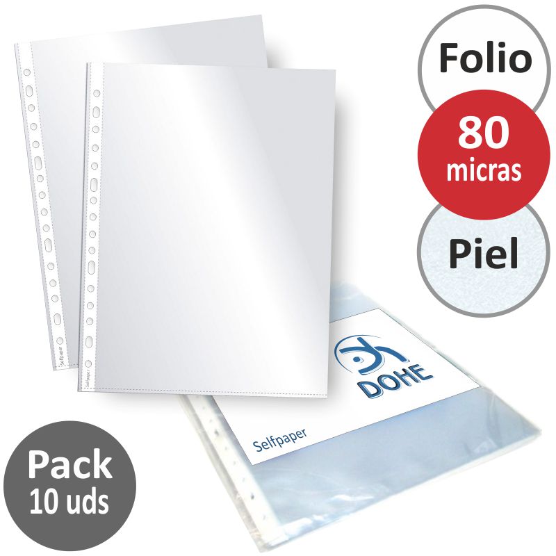 Comprar Paquete 10 Fundas multitaladro Folio Premium 80 micras