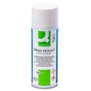 Spray de pegamento adhesivo reposicionable Q-Connect 400 ml