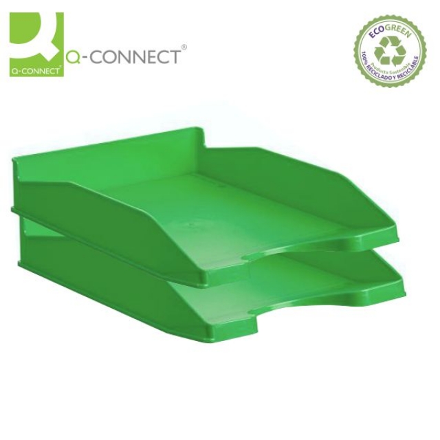 Comprar Bandejas de plástico, de oficina, apilables color verde