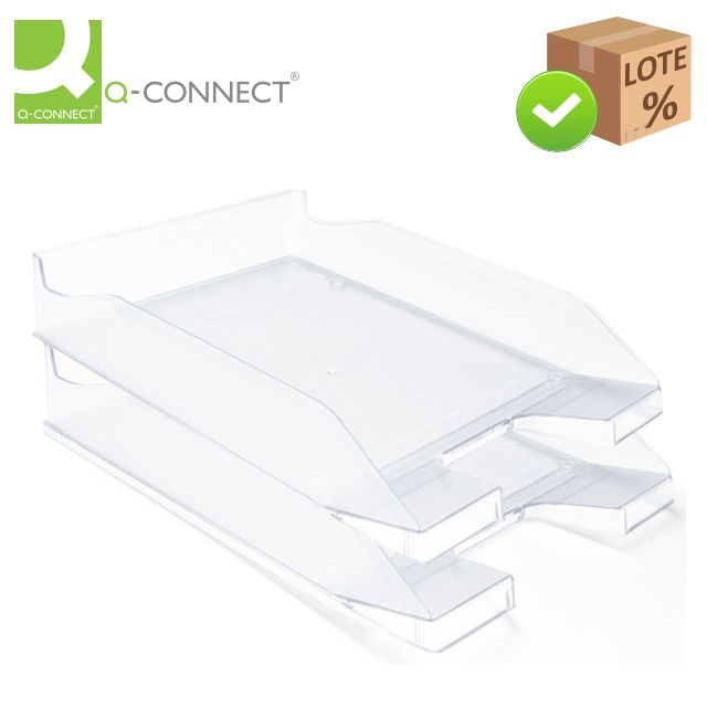 Comprar Bandejas de oficina plástico transparentes cristal