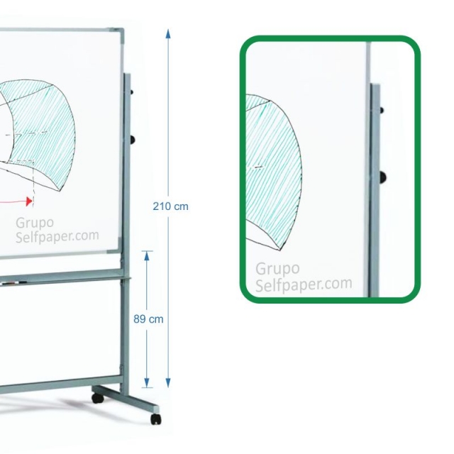 dimensiones pizarra volteable doble cara faibo