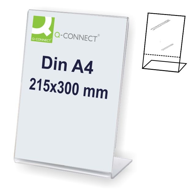 Comprar Expositor sobremesa Q-connect forma de L metacrilato