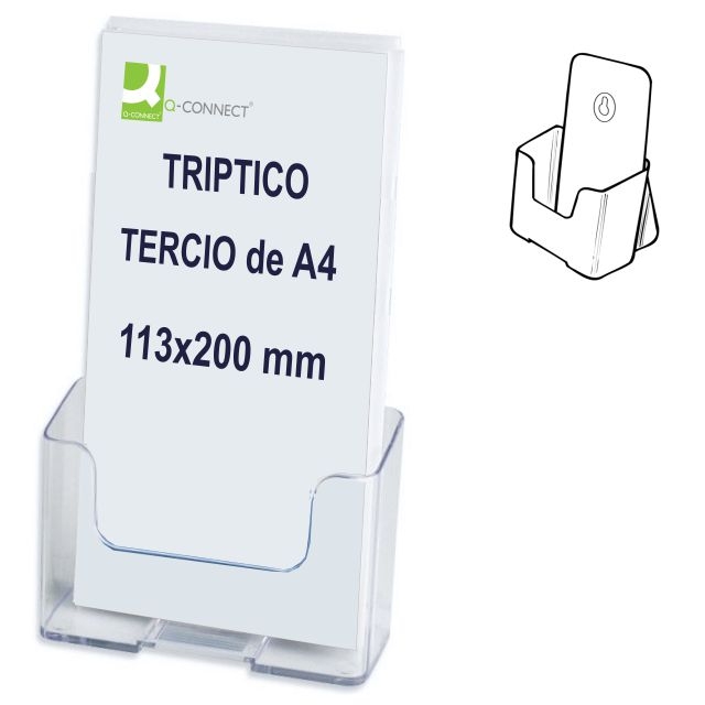 Comprar Expositor display portafolletos tercio de folio Q-Connect