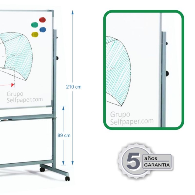 faibo 840/840-11 pizarra volteable magnetica